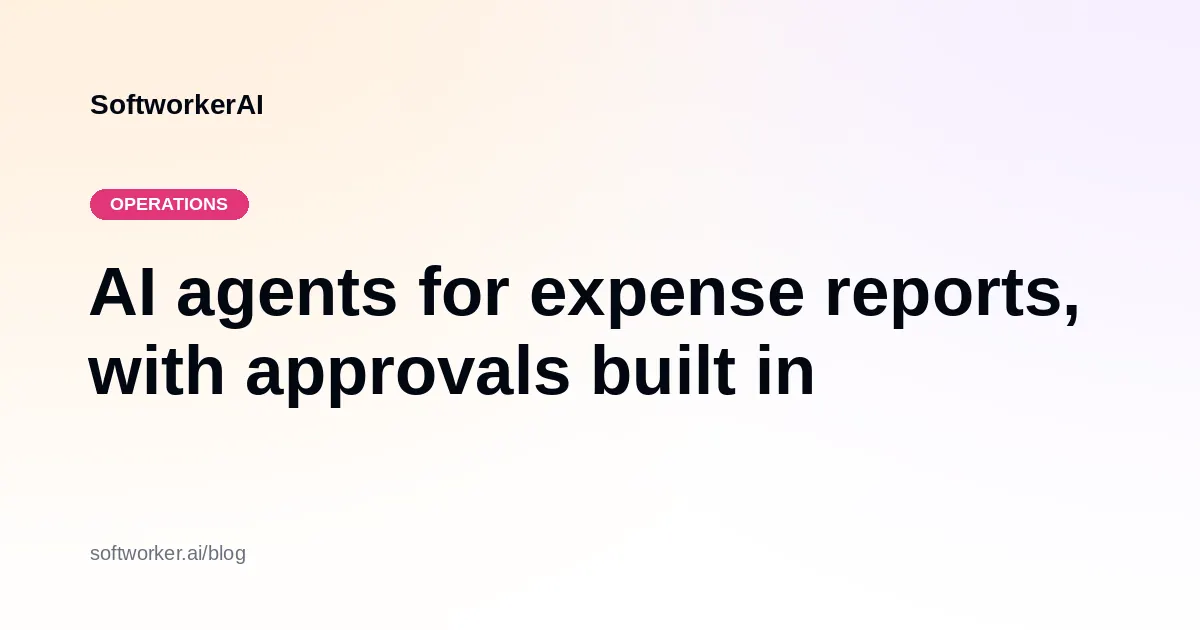 An expense report flowing from receipt to approval with an audit trail