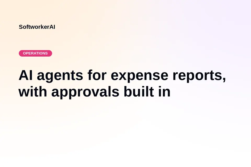 AI agent for expense reports card thumbnail