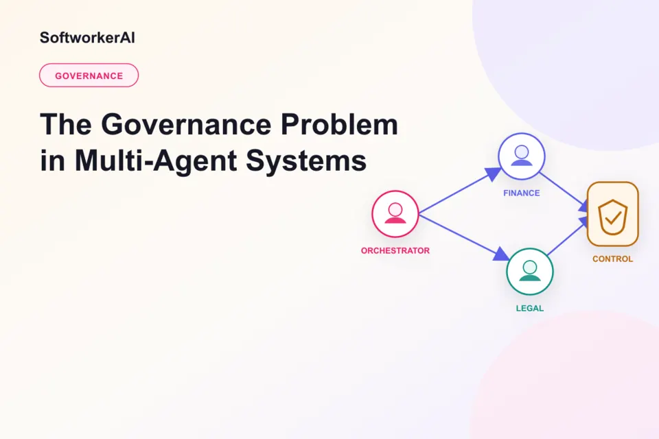 The governance problem in multi-agent systems article thumbnail with a governed agent network