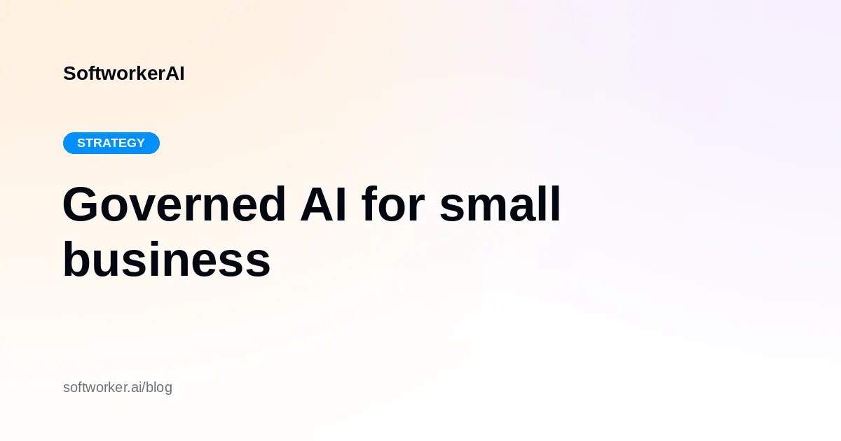 A small team delegating work to a governed AI agent within clear limits